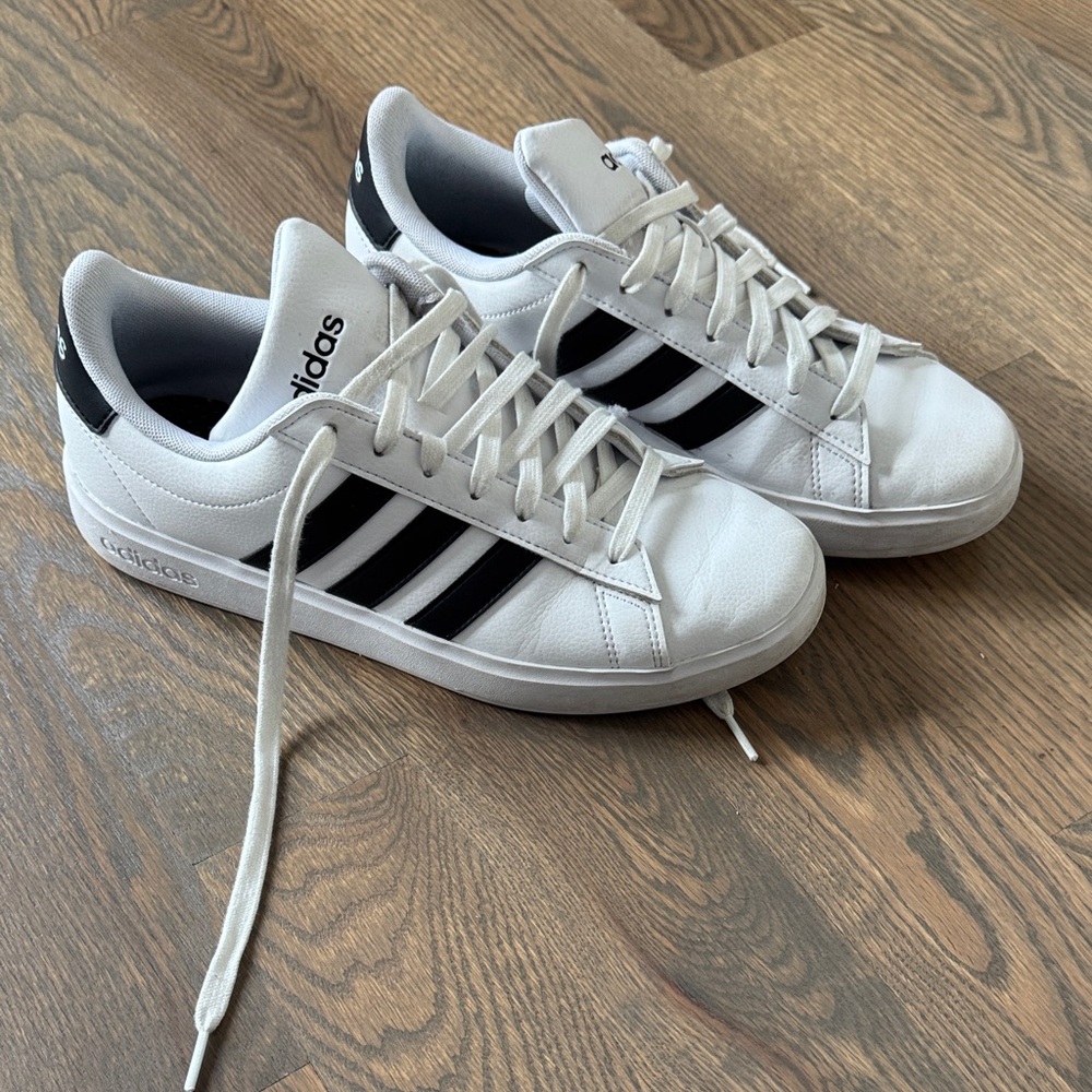 adidas White and Black Low-Top Sneakers